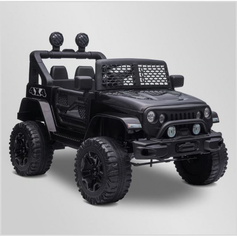 VOITURE ENFANT ÉLECTRIQUE SMX JEEP MOUNTAIN NOIR 1 PLACE