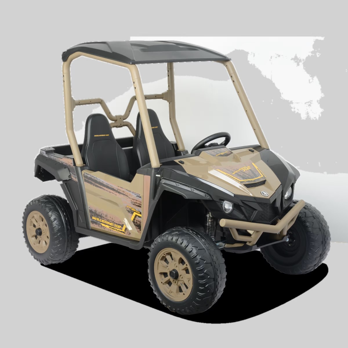 BUGGY ÉLECTRIQUE ENFANT YAMAHA WOLVERINE X2 BEIGE 2 PLACES