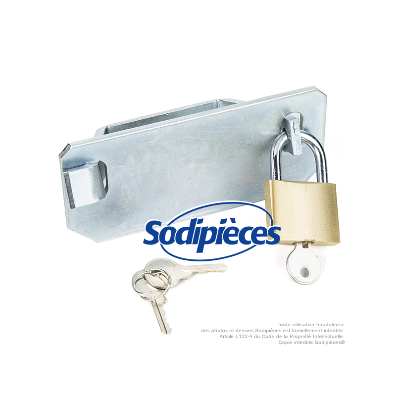 ANTIVOL DE REMORQUE MÉTAL. CADENAS ET CLÉS