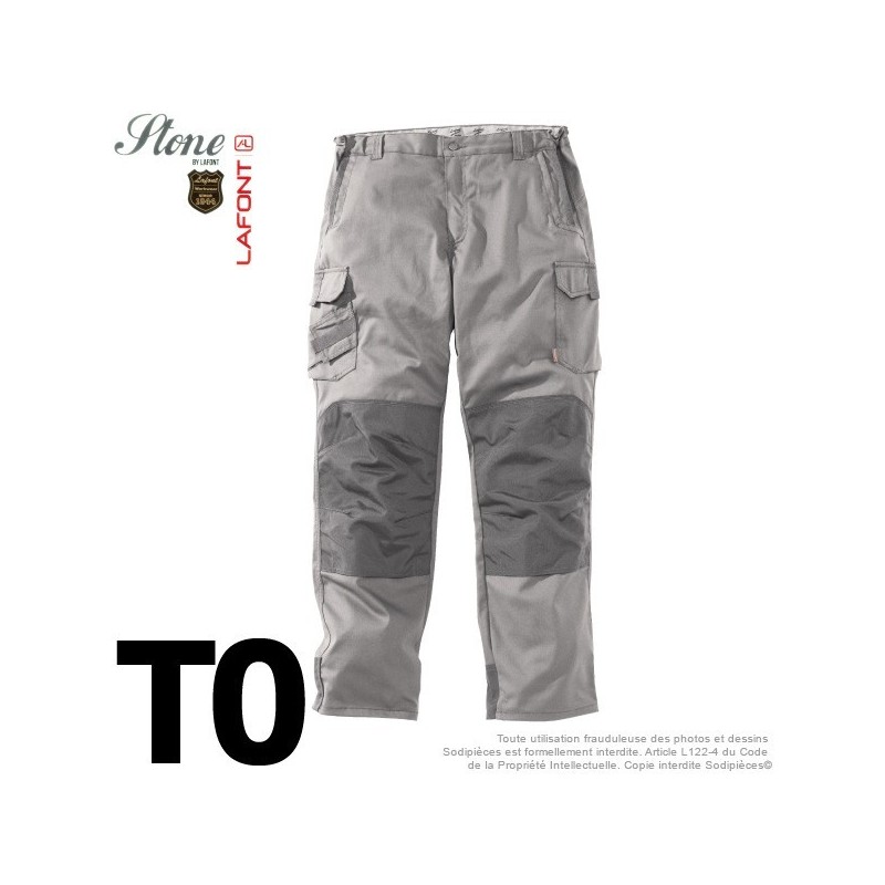 PANTALON GRIS. STONE BY LAFONT. TAILLE 0