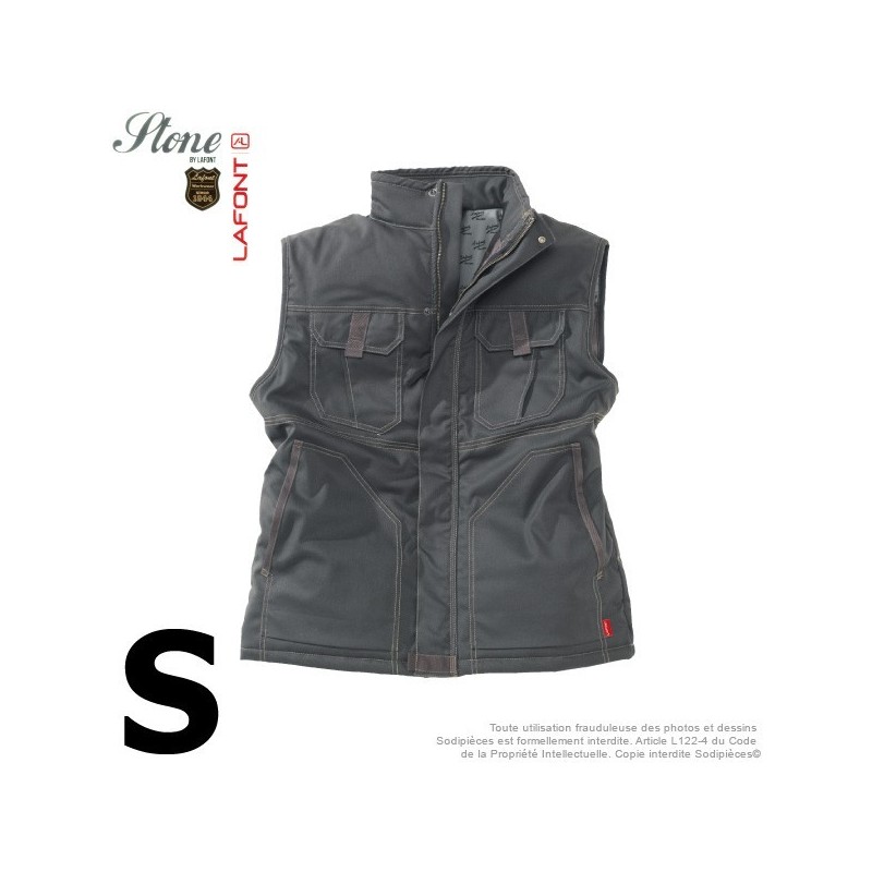 GILET GRIS CHARBON. STONE BY LAFONT. TAILLE S