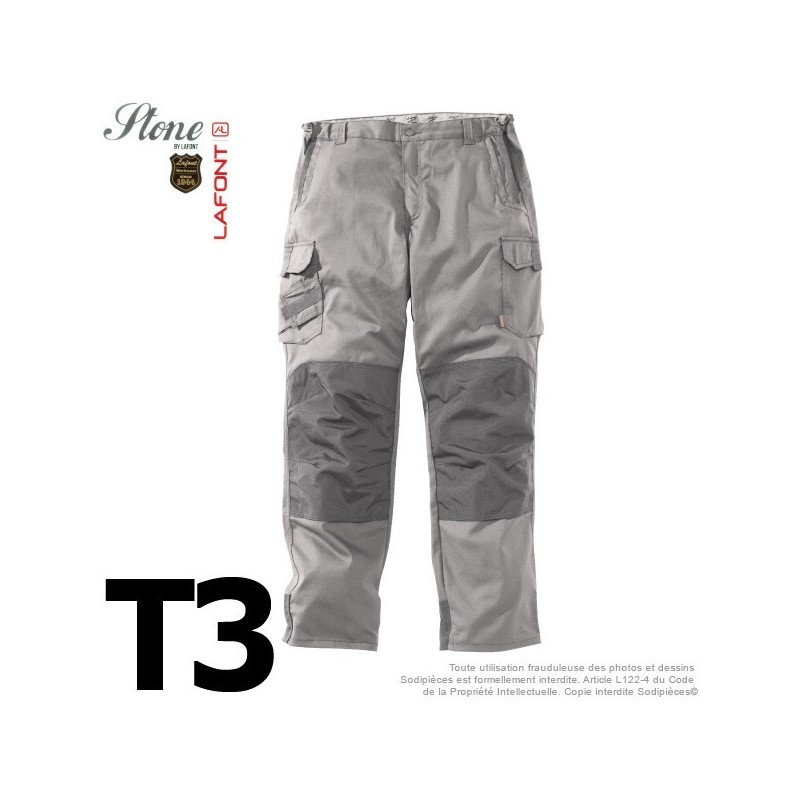 PANTALON GRIS. STONE BY LAFONT. TAILLE 3