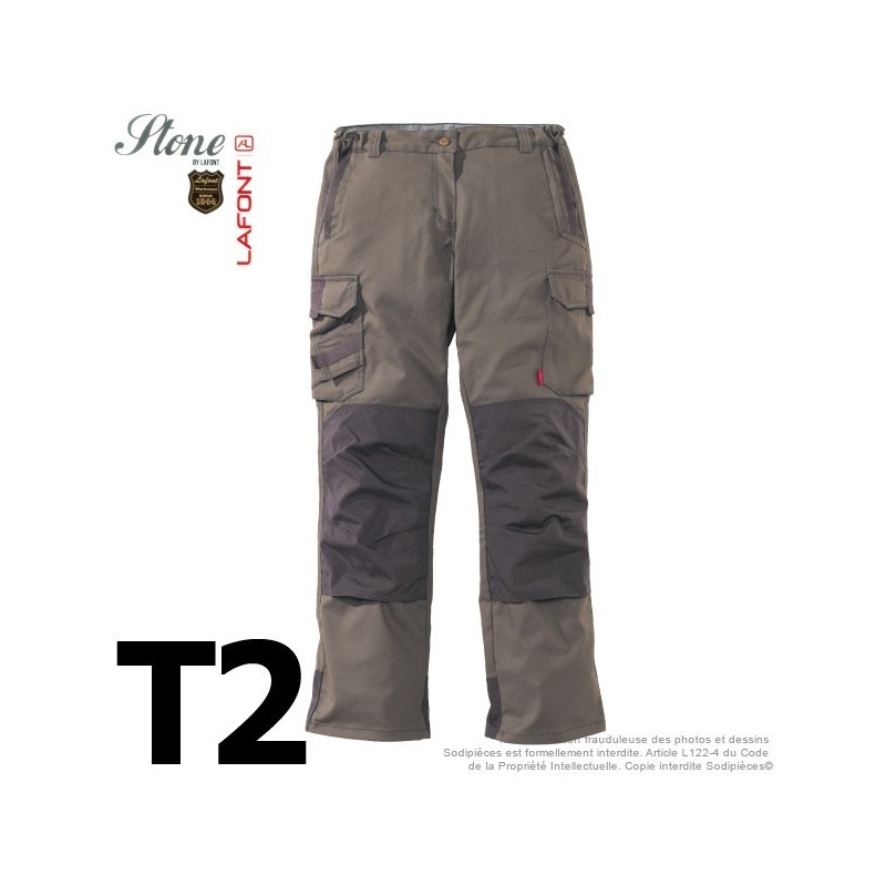 PANTALON HAVANE. STONE BY LAFONT. TAILLE 2