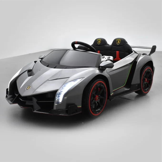 voiture electrique enfant lamborghini veneno 12v gris 1place 6