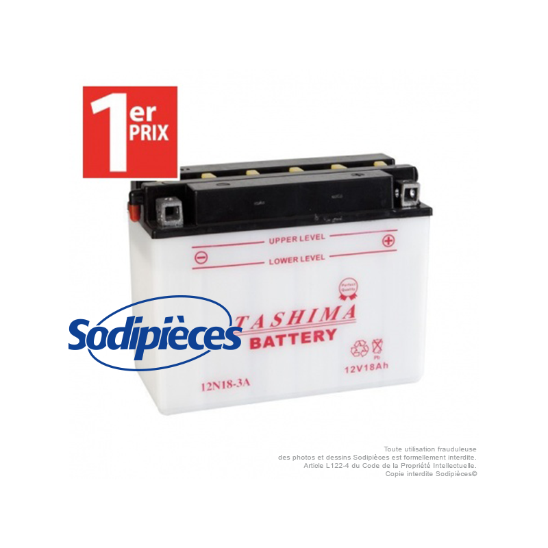 BATTERIE 12N18-3A. 1ER PRIX. BATTERIE TONDEUSE.
