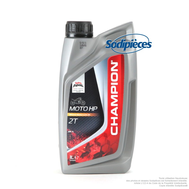 HUILE 2 ROUES. CHAMPION MOTO HP 2TEMPS. 1 LITRE.
