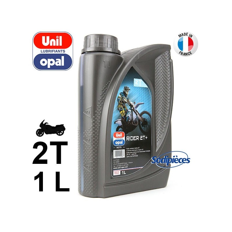 HUILE SYNTHÉTIQUE RIDER 2T+ UNIL OPAL. 1 LITRE