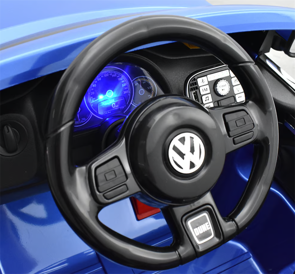 VOITURE ÉLECTRIQUE ENFANT VOLKSWAGEN COCCINELLE DUNE BEETLE BLEU 2 sur 12