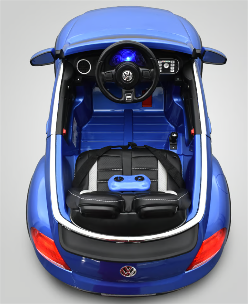 VOITURE ÉLECTRIQUE ENFANT VOLKSWAGEN COCCINELLE DUNE BEETLE BLEU 6 sur 7