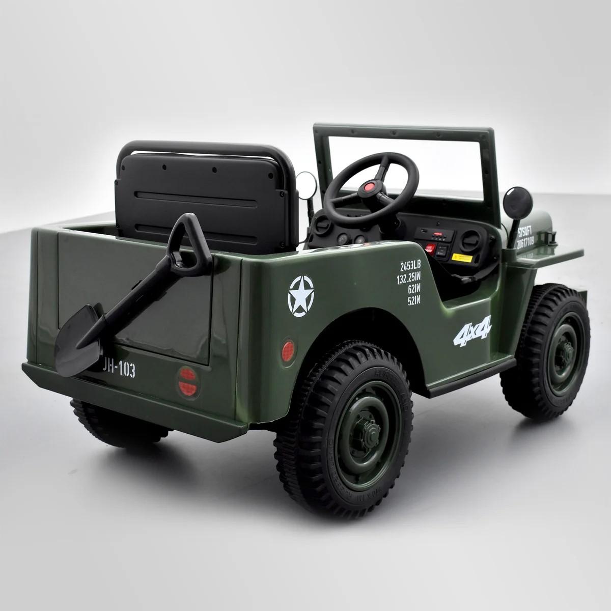 VOITURE ENFANT ÉLECTRIQUE JEEP WILLYS 1 PLACE VERT 4 sur 15