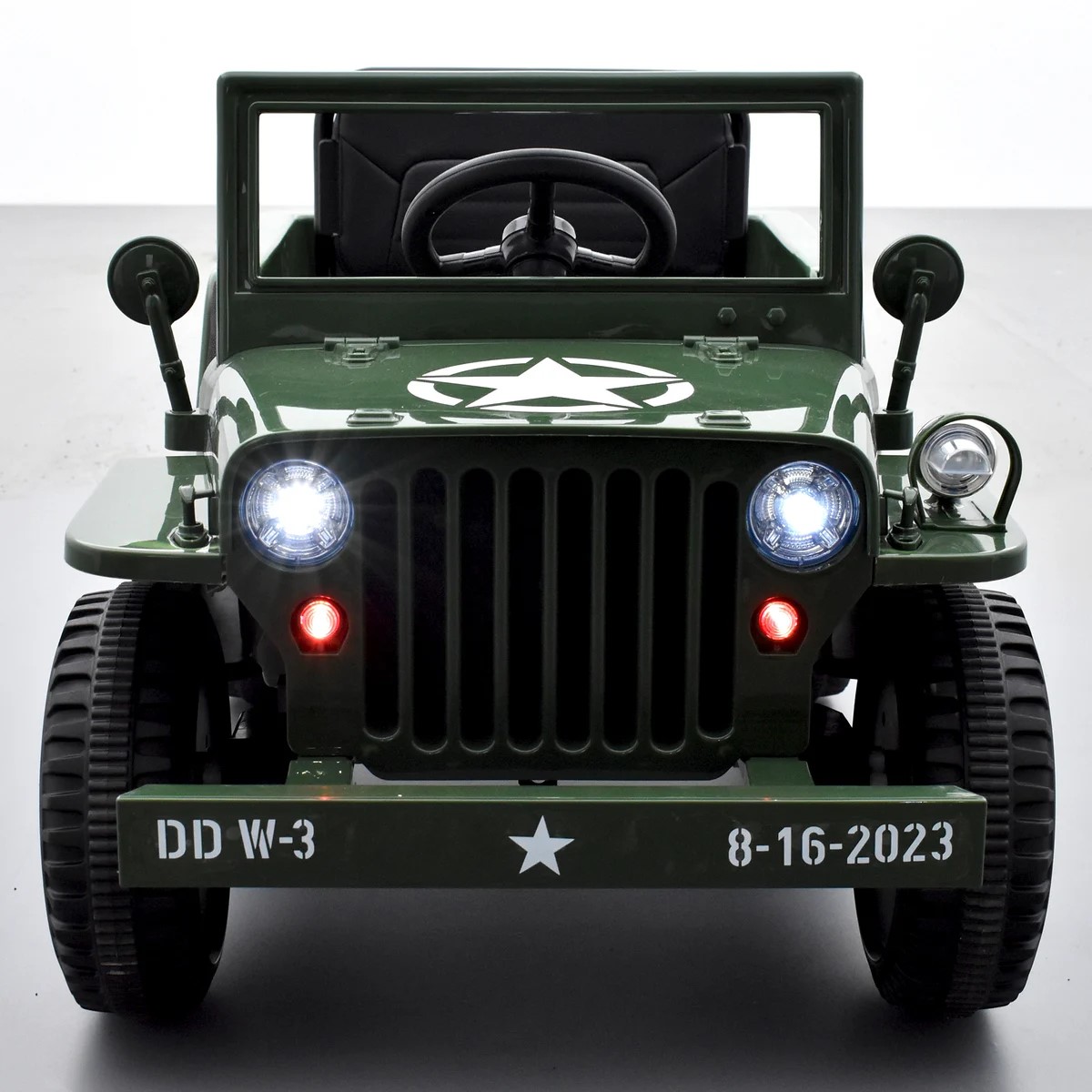 VOITURE ENFANT ÉLECTRIQUE JEEP WILLYS 1 PLACE VERT 6 sur 15