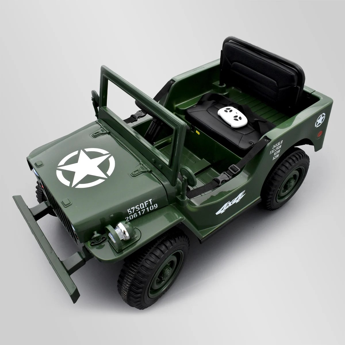 VOITURE ENFANT ÉLECTRIQUE JEEP WILLYS 1 PLACE VERT 8 sur 15