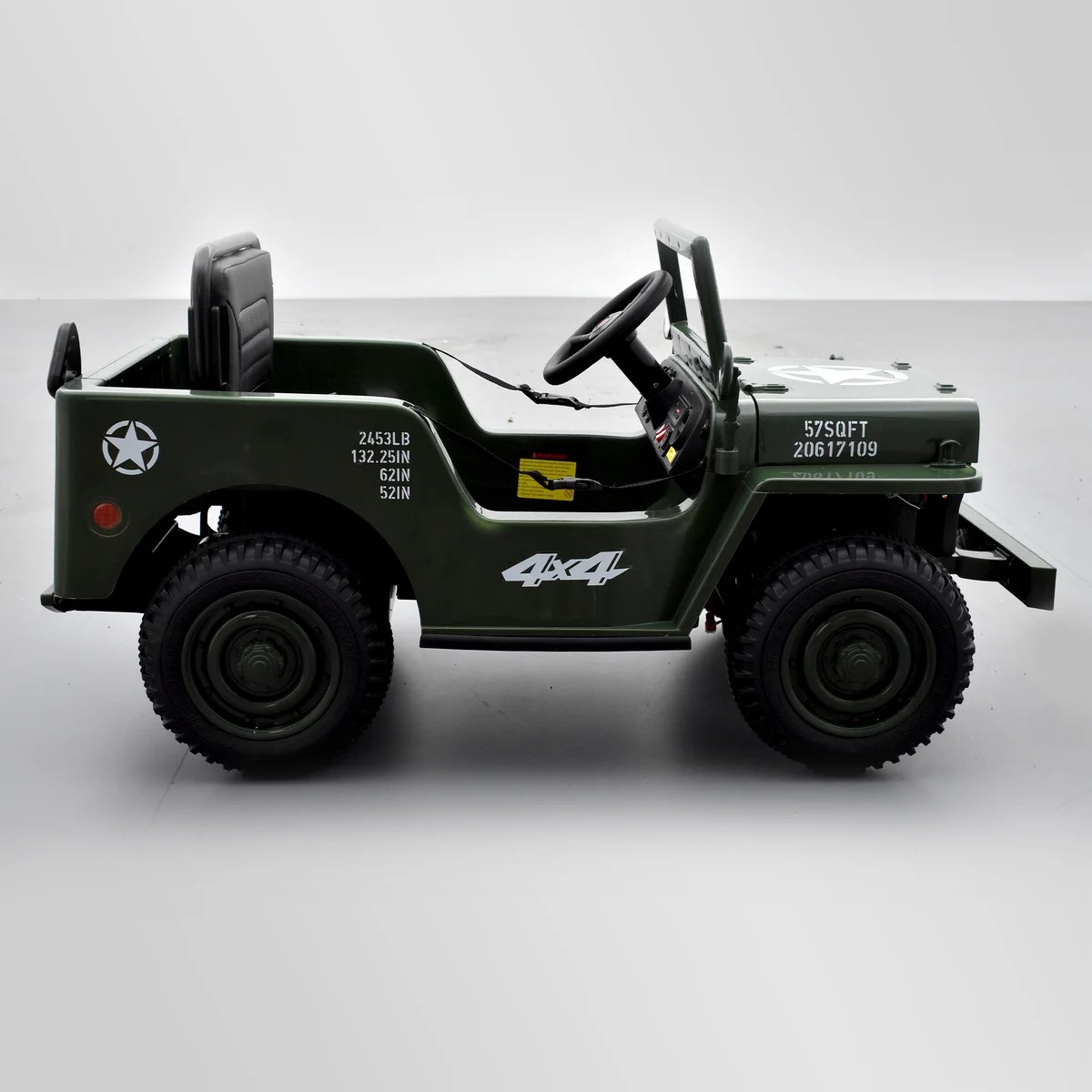 VOITURE ENFANT ÉLECTRIQUE JEEP WILLYS 1 PLACE VERT 9 sur 15