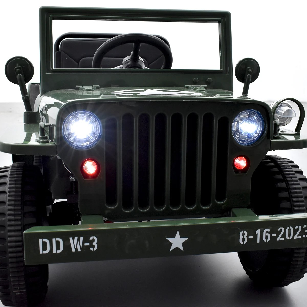 VOITURE ENFANT ÉLECTRIQUE JEEP WILLYS 1 PLACE VERT 11 sur 15