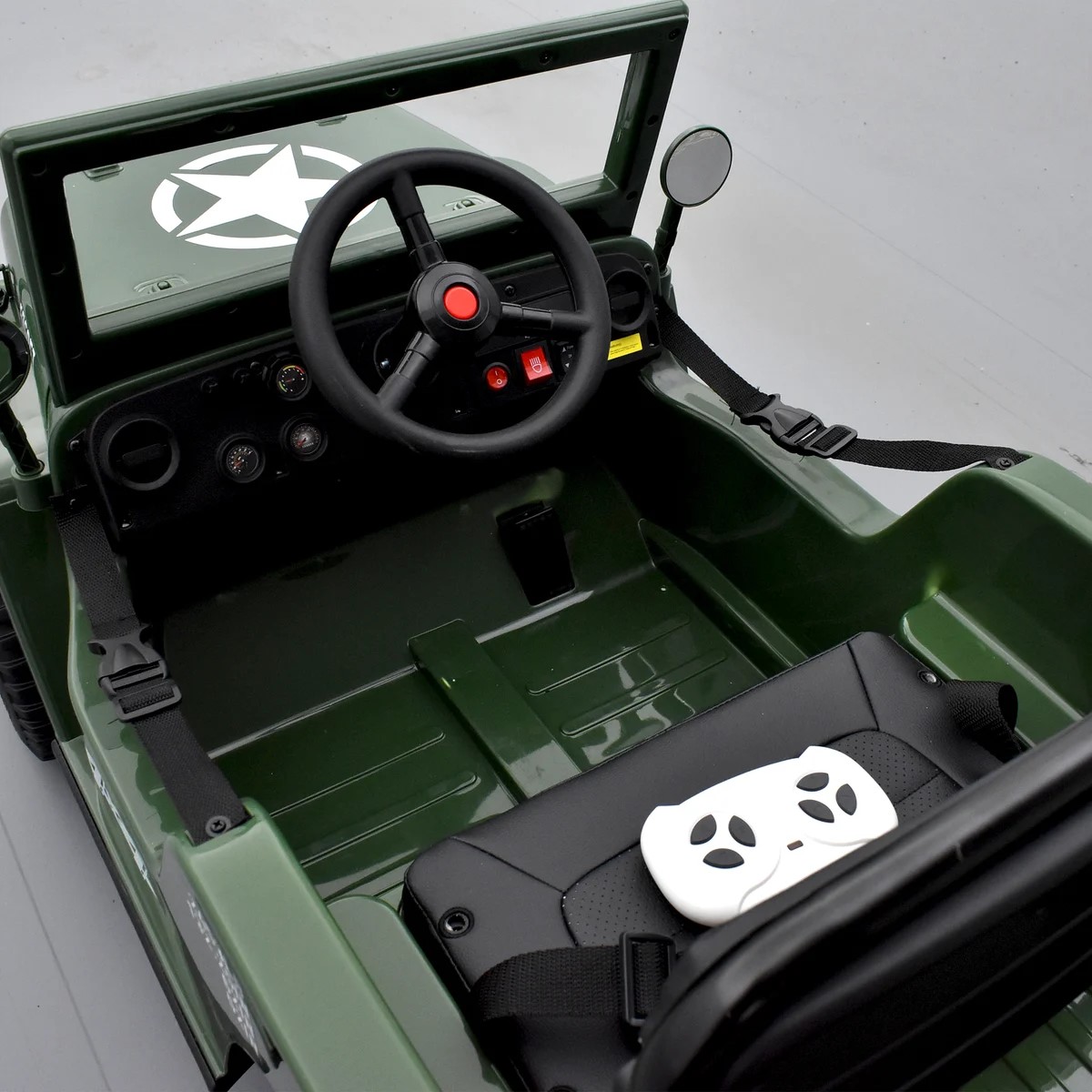 VOITURE ENFANT ÉLECTRIQUE JEEP WILLYS 1 PLACE VERT 12 sur 15