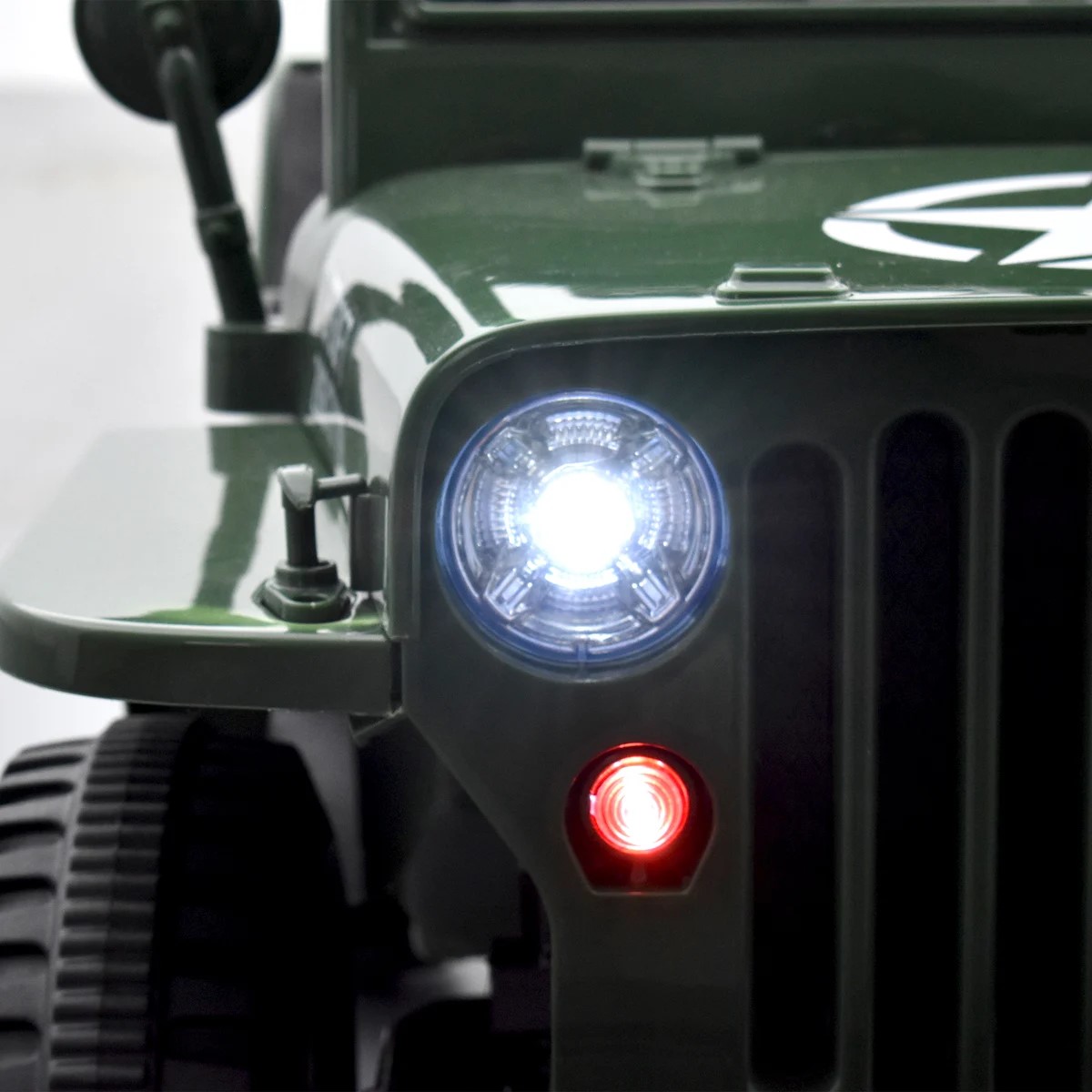 VOITURE ENFANT ÉLECTRIQUE JEEP WILLYS 1 PLACE VERT 13 sur 15