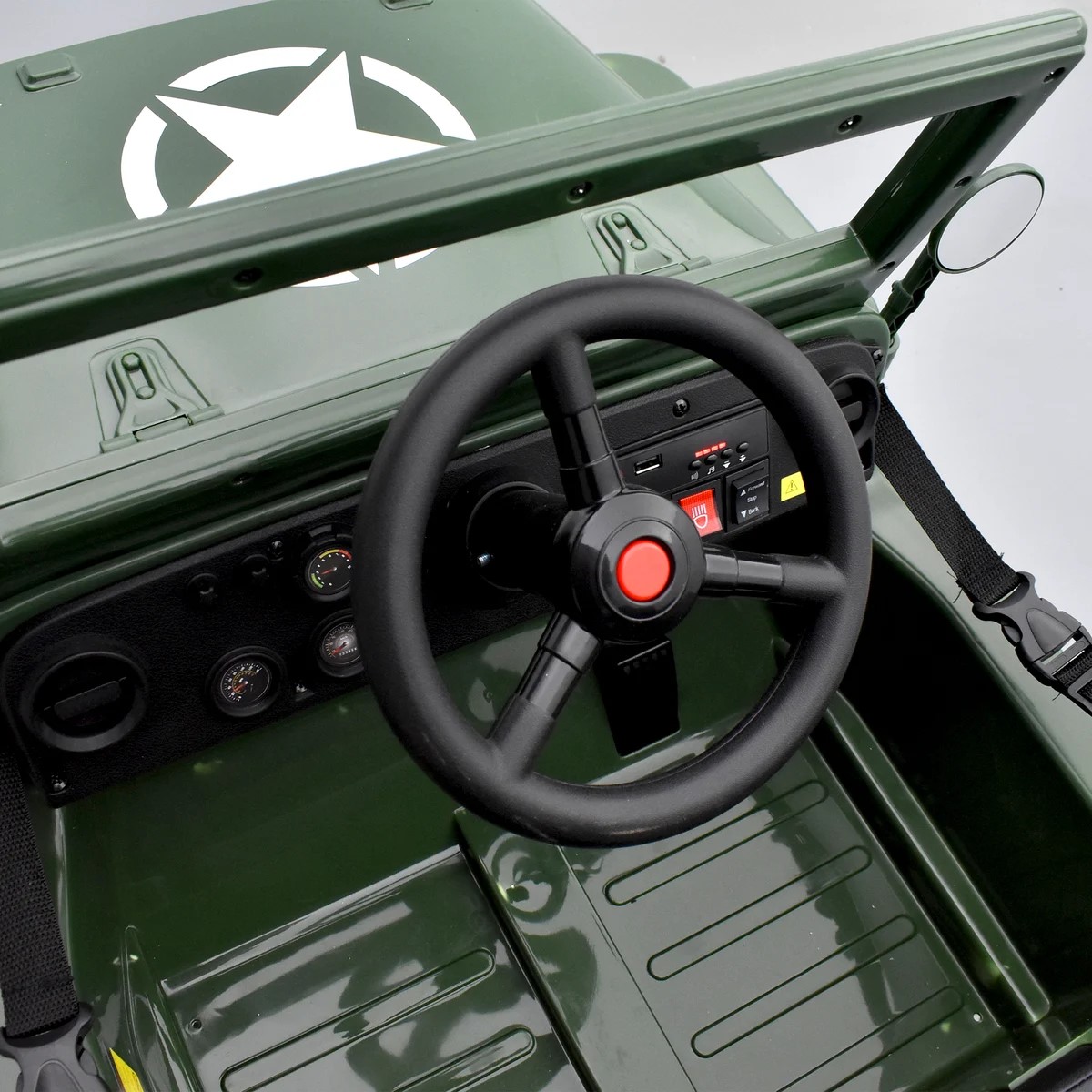 VOITURE ENFANT ÉLECTRIQUE JEEP WILLYS 1 PLACE VERT 15 sur 15