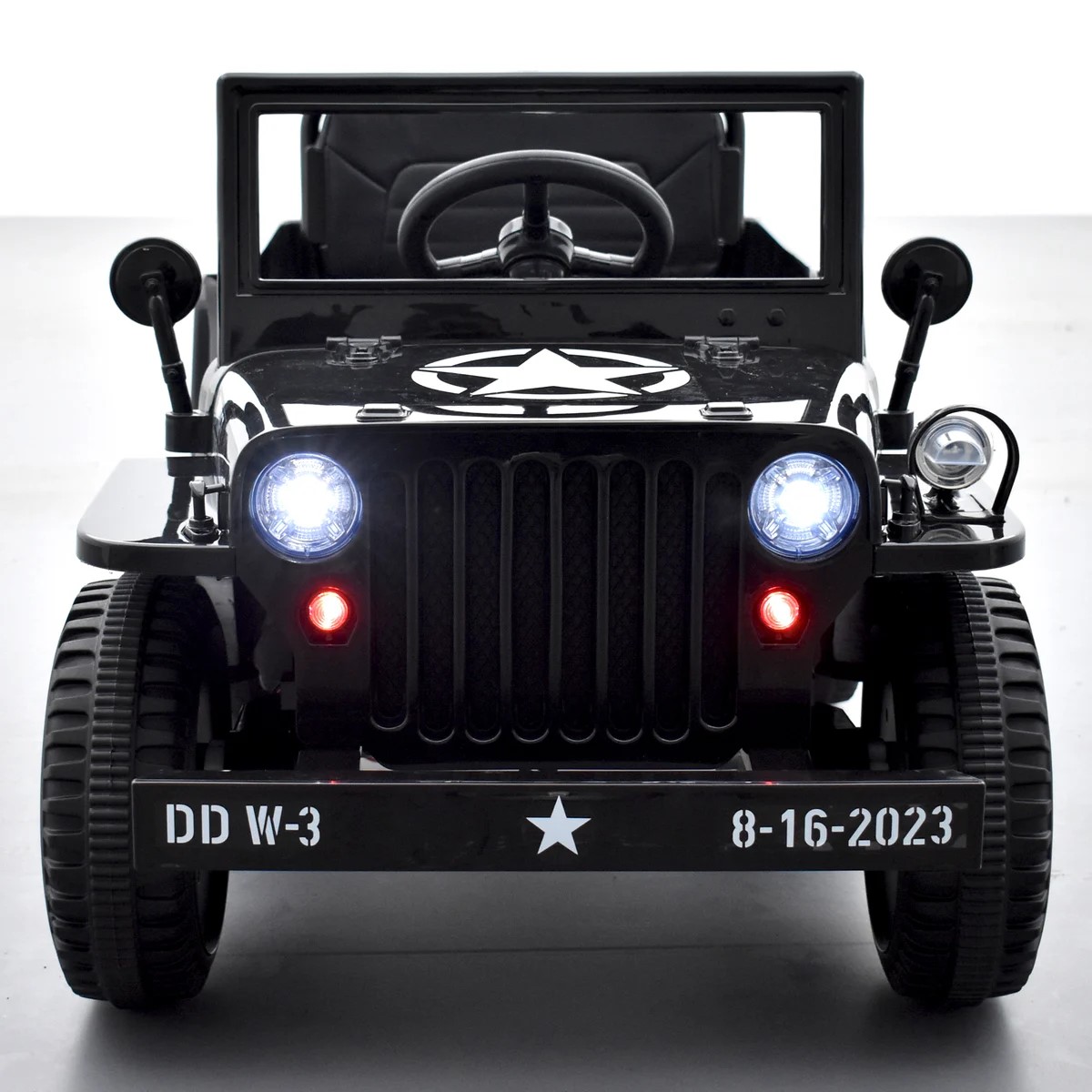 VOITURE ENFANT ÉLECTRIQUE JEEP WILLYS 1 PLACE NOIR 6 sur 15
