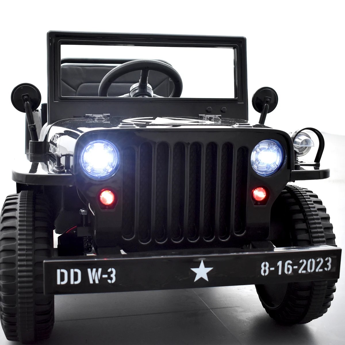 VOITURE ENFANT ÉLECTRIQUE JEEP WILLYS 1 PLACE NOIR 12 sur 15