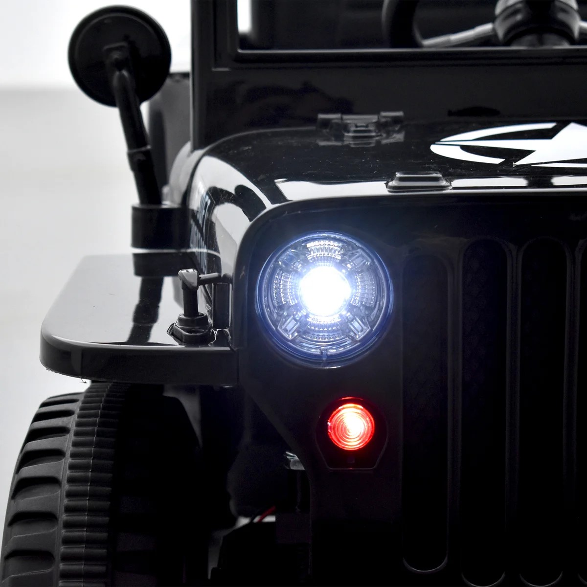 VOITURE ENFANT ÉLECTRIQUE JEEP WILLYS 1 PLACE NOIR 13 sur 15