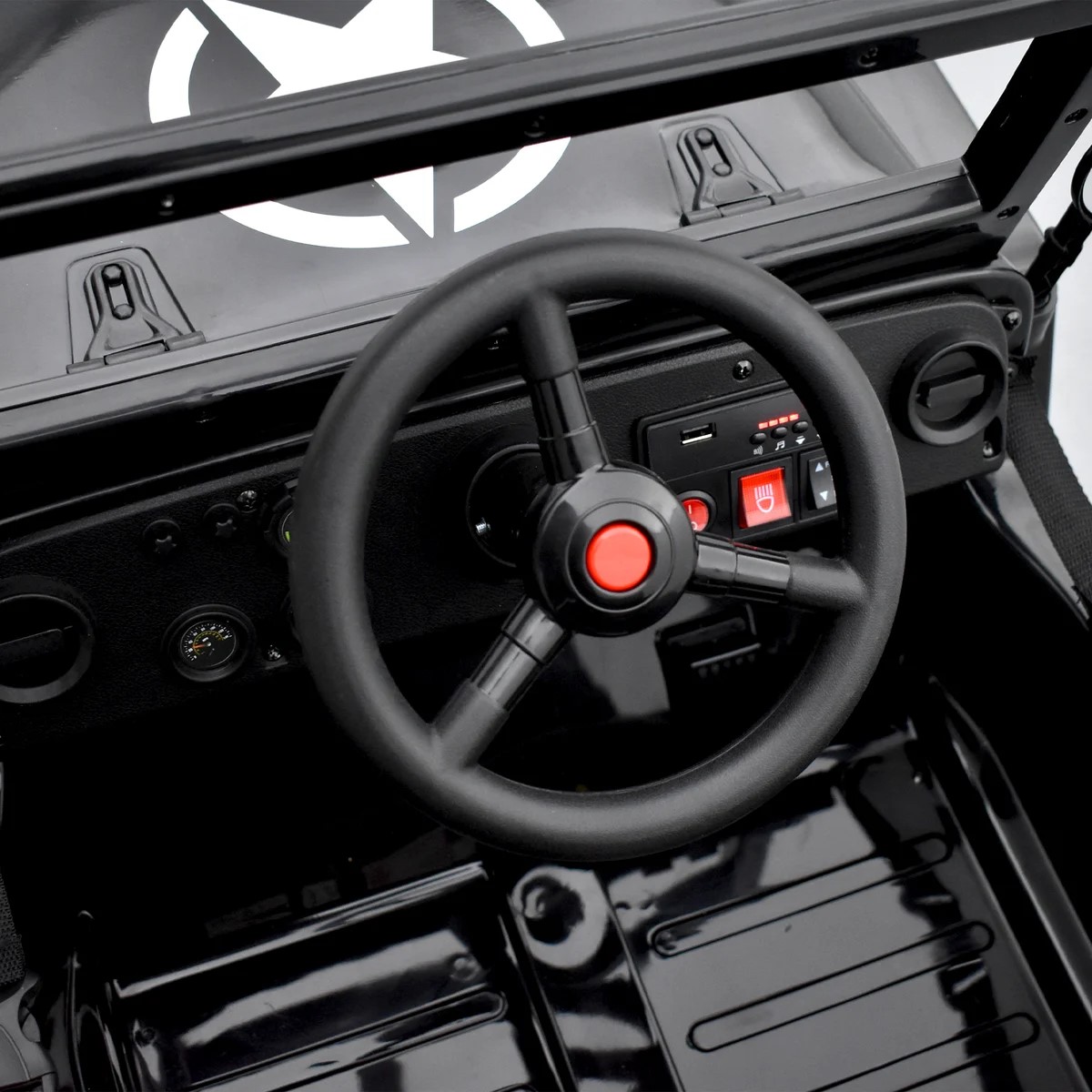 VOITURE ENFANT ÉLECTRIQUE JEEP WILLYS 1 PLACE NOIR 15 sur 15