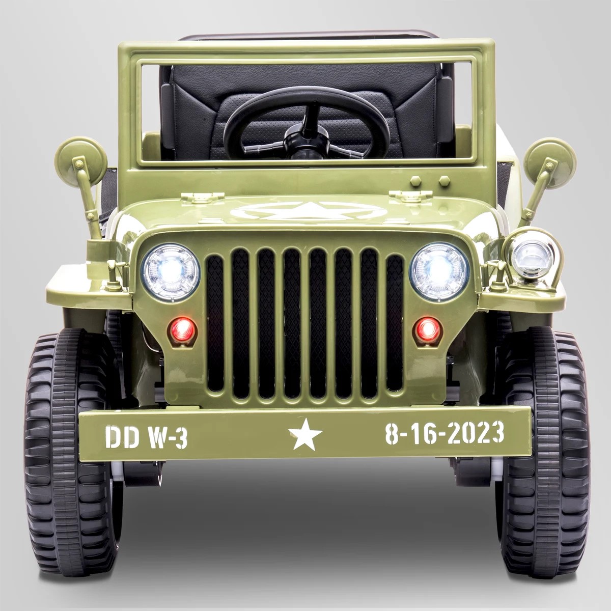 VOITURE ENFANT ÉLECTRIQUE JEEP WILLYS 1 PLACE OLIVE 2 SUR 7