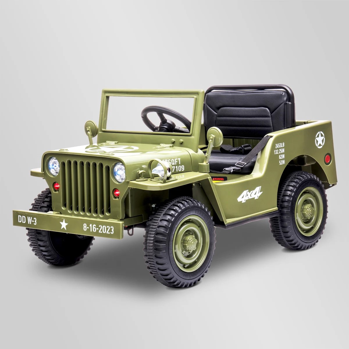 VOITURE ENFANT ÉLECTRIQUE JEEP WILLYS 1 PLACE OLIVE 5 SUR 7