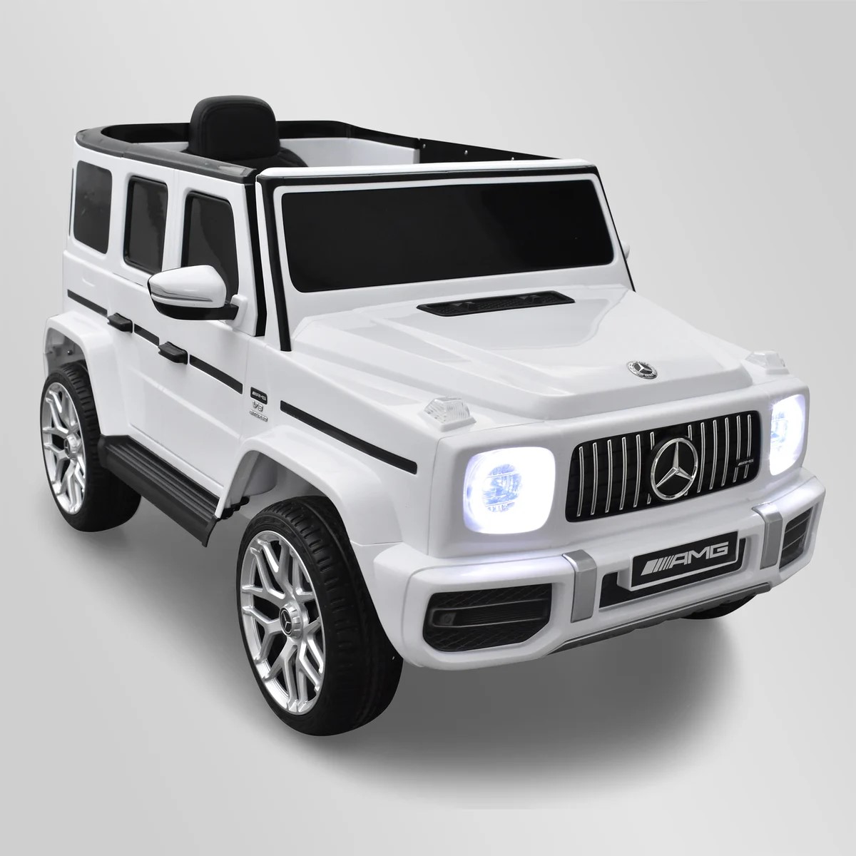 VOITURE ÉLECTRIQUE ENFANT MERCEDES BENZ AMG G63 BLANC 1 Place