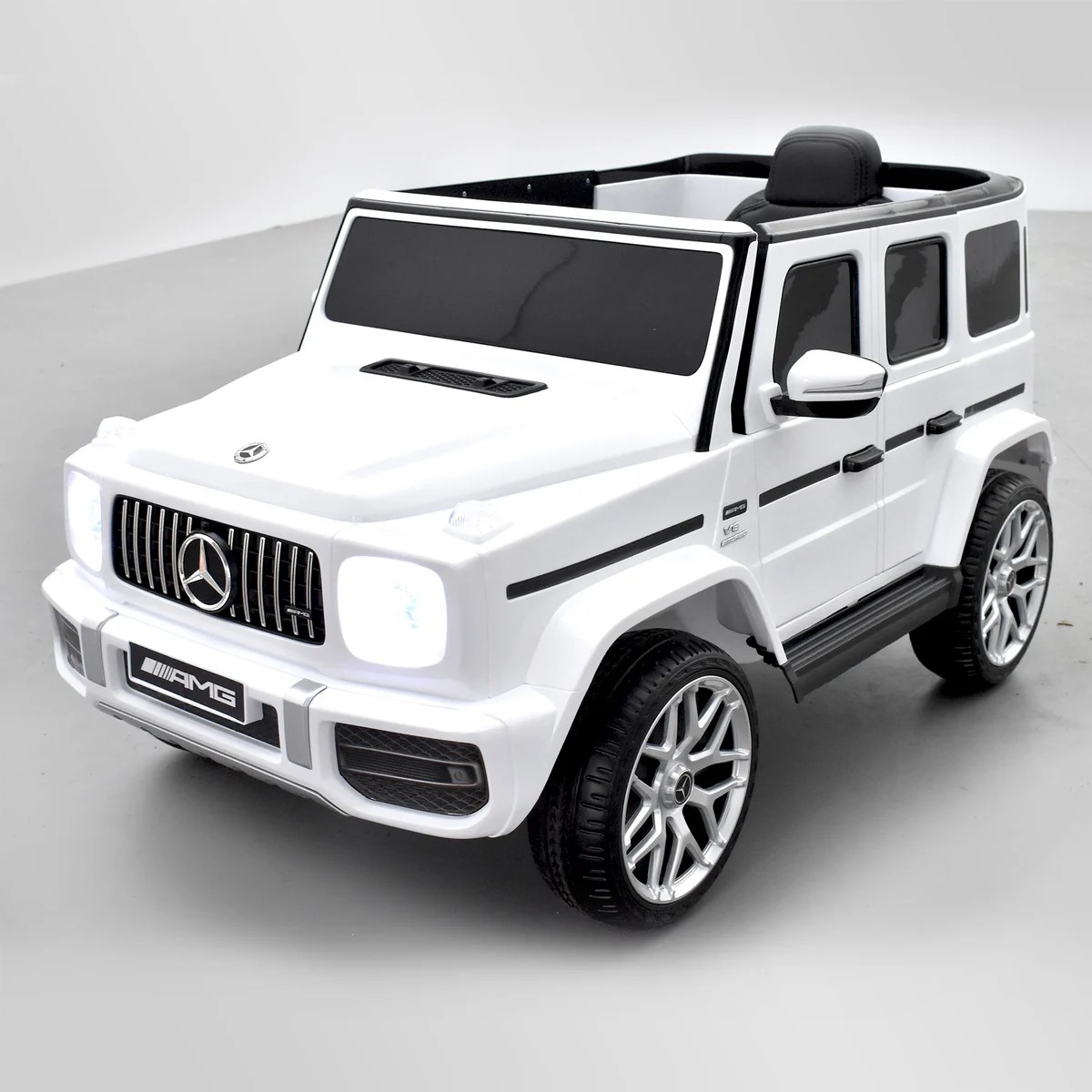 VOITURE ÉLECTRIQUE ENFANT MERCEDES BENZ AMG G63 BLANC 2 sur 15