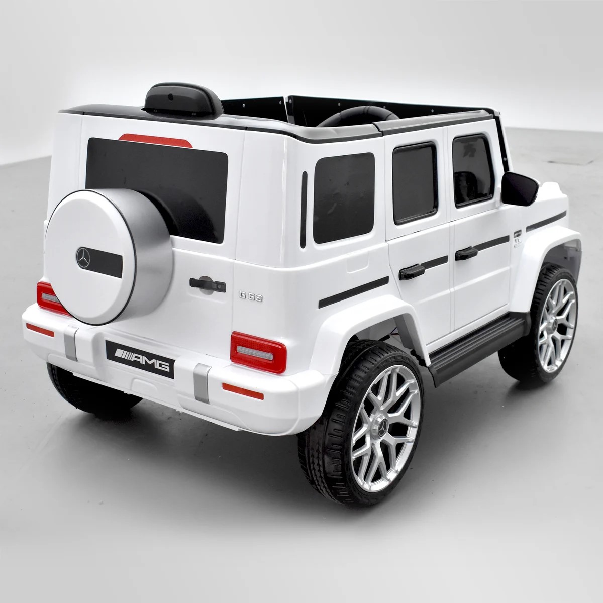 VOITURE ÉLECTRIQUE ENFANT MERCEDES BENZ AMG G63 BLANC 5 sur 15