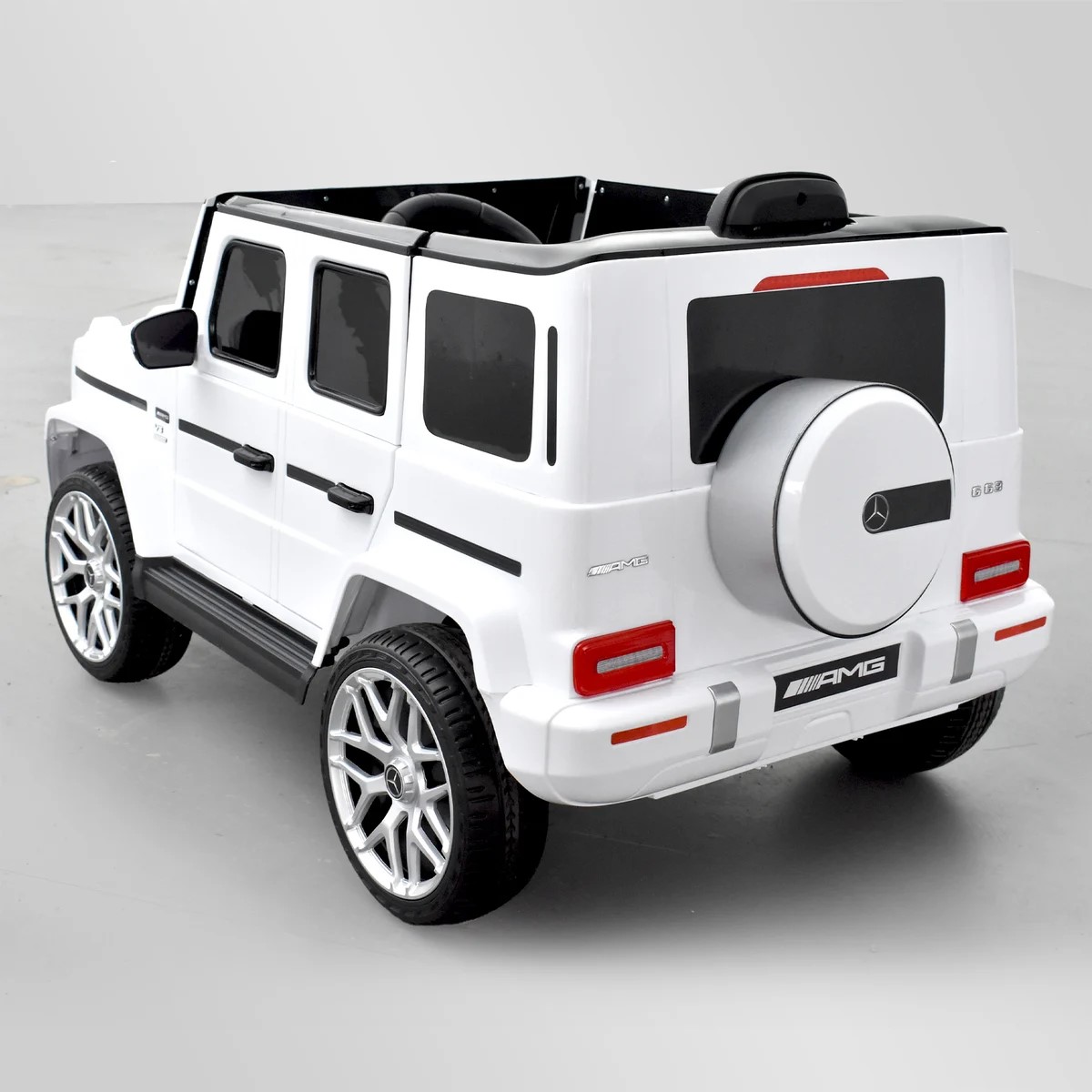 VOITURE ÉLECTRIQUE ENFANT MERCEDES BENZ AMG G63 BLANC 6 sur 15