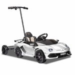voiture-electrique-enfant-lamborghini-aventador-avec-porteur-blanc-apollo 1sur 7