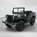 VOITURE ÉLECTRIQUE ENFANT JEEP WILLYS 3 PLACES 12V VERT 2 sur 15