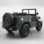 VOITURE ÉLECTRIQUE ENFANT JEEP WILLYS 3 PLACES 12V VERT 8 sur15