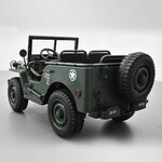 VOITURE ÉLECTRIQUE ENFANT JEEP WILLYS 3 PLACES 12V VERT 10 sur 15