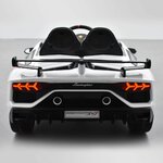 VOITURE ÉLECTRIQUE ENFANT LAMBORGHINI AVENTADOR SVJ 12V BLANC 4 SUR 15