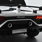 VOITURE ÉLECTRIQUE ENFANT LAMBORGHINI AVENTADOR SVJ 12V BLANC 7 SUR 15