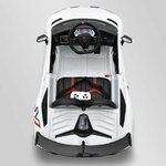 VOITURE ÉLECTRIQUE ENFANT LAMBORGHINI AVENTADOR SVJ 12V BLANC 9 SUR 15