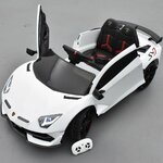 VOITURE ÉLECTRIQUE ENFANT LAMBORGHINI AVENTADOR SVJ 12V BLANC 10 SUR 15