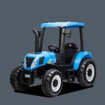 TRACTEUR ÉLECTRIQUE ENFANT NEW HOLLAND BLEU 1 PLACE  (2)