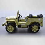 VOITURE ÉLECTRIQUE ENFANT JEEP WILLYS 3 PLACES 12V SABLE 4 SUR 15