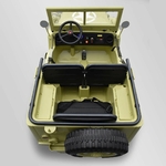 VOITURE ÉLECTRIQUE ENFANT JEEP WILLYS 3 PLACES 12V SABLE 6 SUR 15