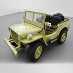 VOITURE ÉLECTRIQUE ENFANT JEEP WILLYS 3 PLACES 12V SABLE 11 SUR 15