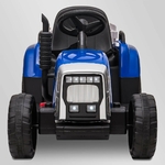 TRACTEUR ÉLECTRIQUE ENFANT AVEC REMORQUE BLEU 6 sur 8