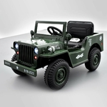 VOITURE ENFANT ÉLECTRIQUE JEEP WILLYS 1 PLACE VERT 2 sur 15