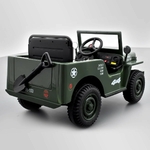 VOITURE ENFANT ÉLECTRIQUE JEEP WILLYS 1 PLACE VERT 4 sur 15