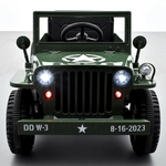 VOITURE ENFANT ÉLECTRIQUE JEEP WILLYS 1 PLACE VERT 6 sur 15
