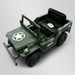 VOITURE ENFANT ÉLECTRIQUE JEEP WILLYS 1 PLACE VERT 8 sur 15