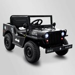 VOITURE ENFANT ÉLECTRIQUE JEEP WILLYS 1 PLACE NOIR 1 sur 15
