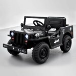 VOITURE ENFANT ÉLECTRIQUE JEEP WILLYS 1 PLACE NOIR 2 sur 15